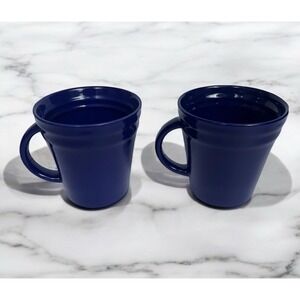 Rachael Ray Double Ridge Blue Raspberry Colbalt Mug Set Of 2 *NEW